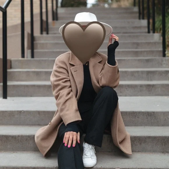 Babaton Slouch Mid Coat in Camel Brown - Picture 8 of 8